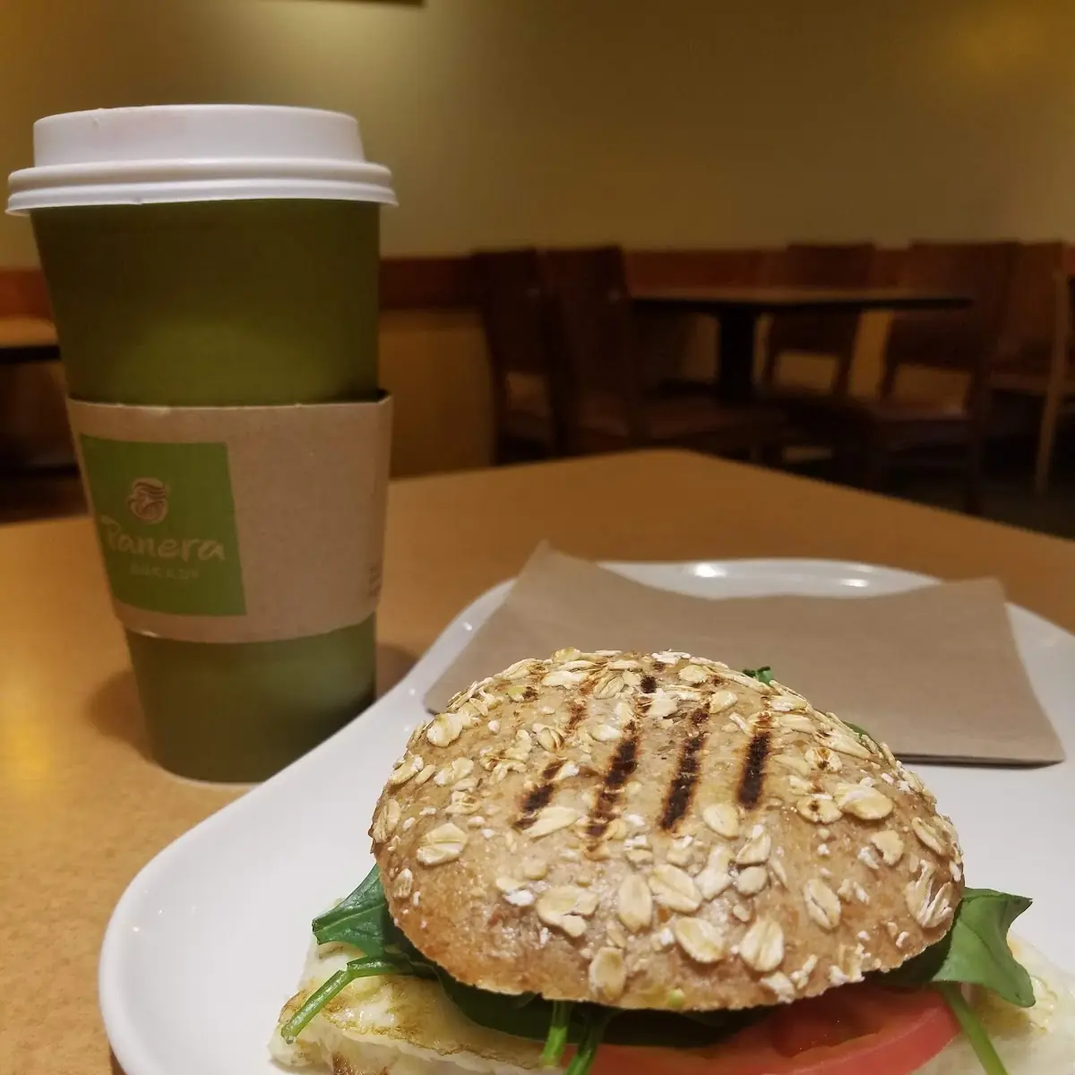 Avocado Egg White & Spinach on Sprouted Grain Bagel Flat