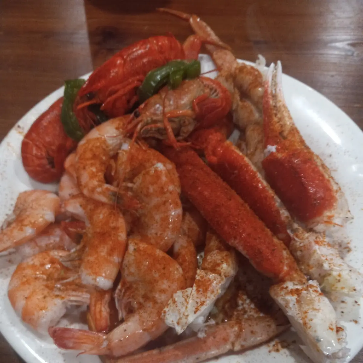 Shrimp Crawfish and Snow Crab Legs