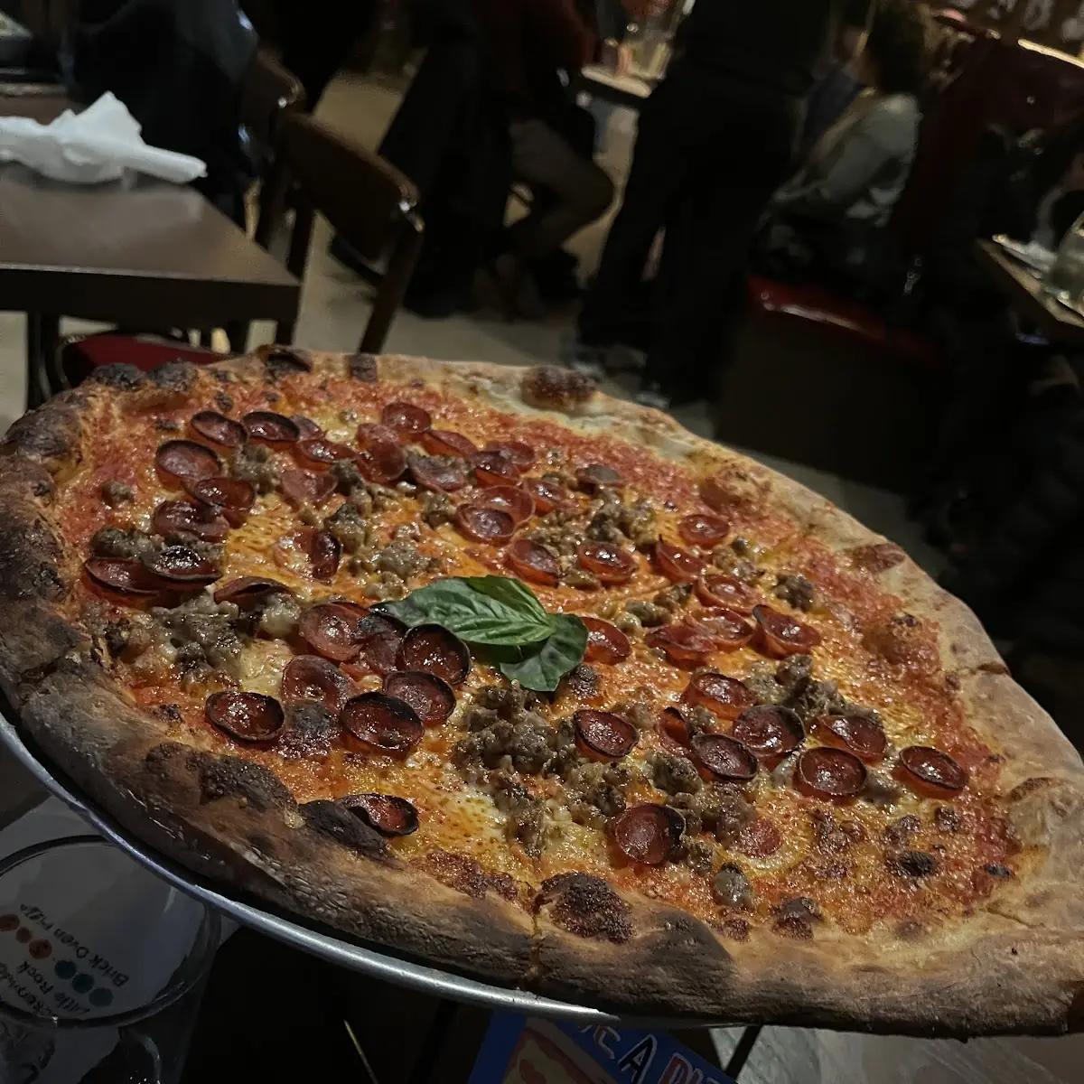 Whole Cheese Pizza with Basil