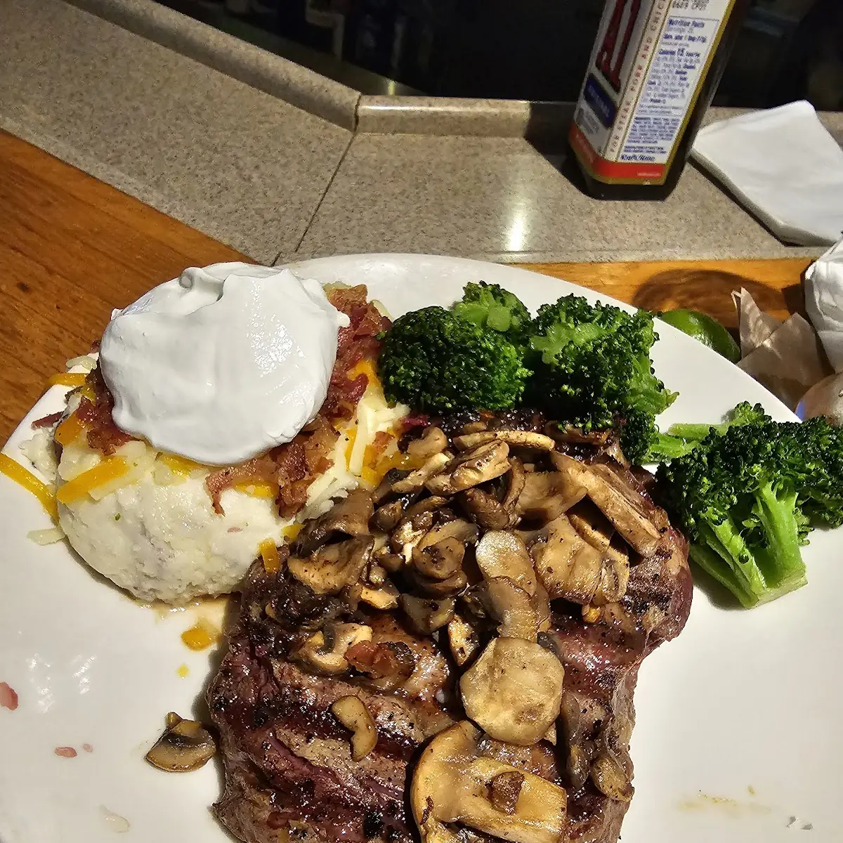 Ribeye Loaded Mashed Potatoes with Mushrooms