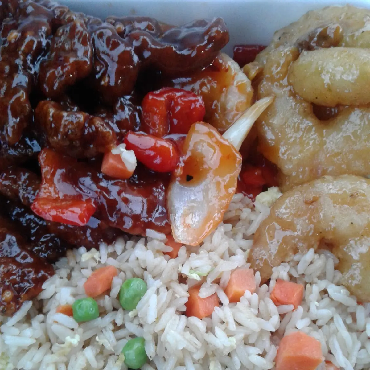 Mongolian Beef and Firecracker Shrimp