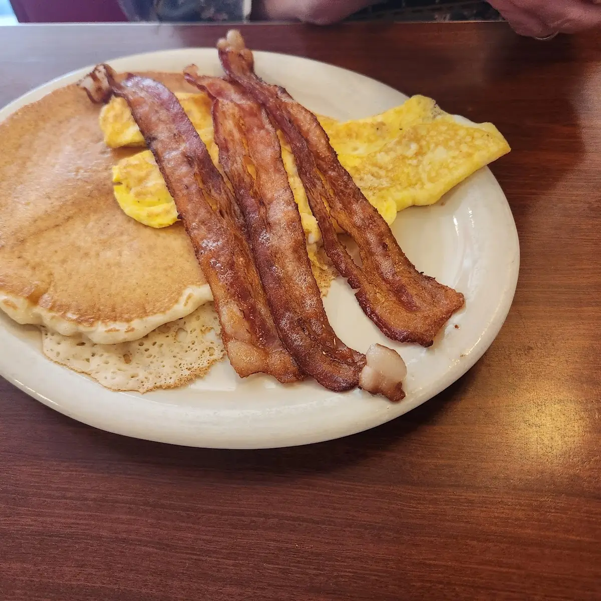 Pancakes Eggs and Bacon