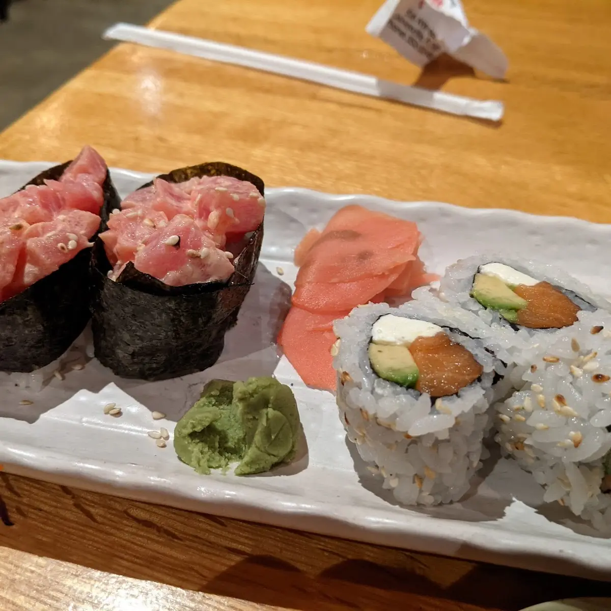 Spicy Tuna and Philadelphia Roll