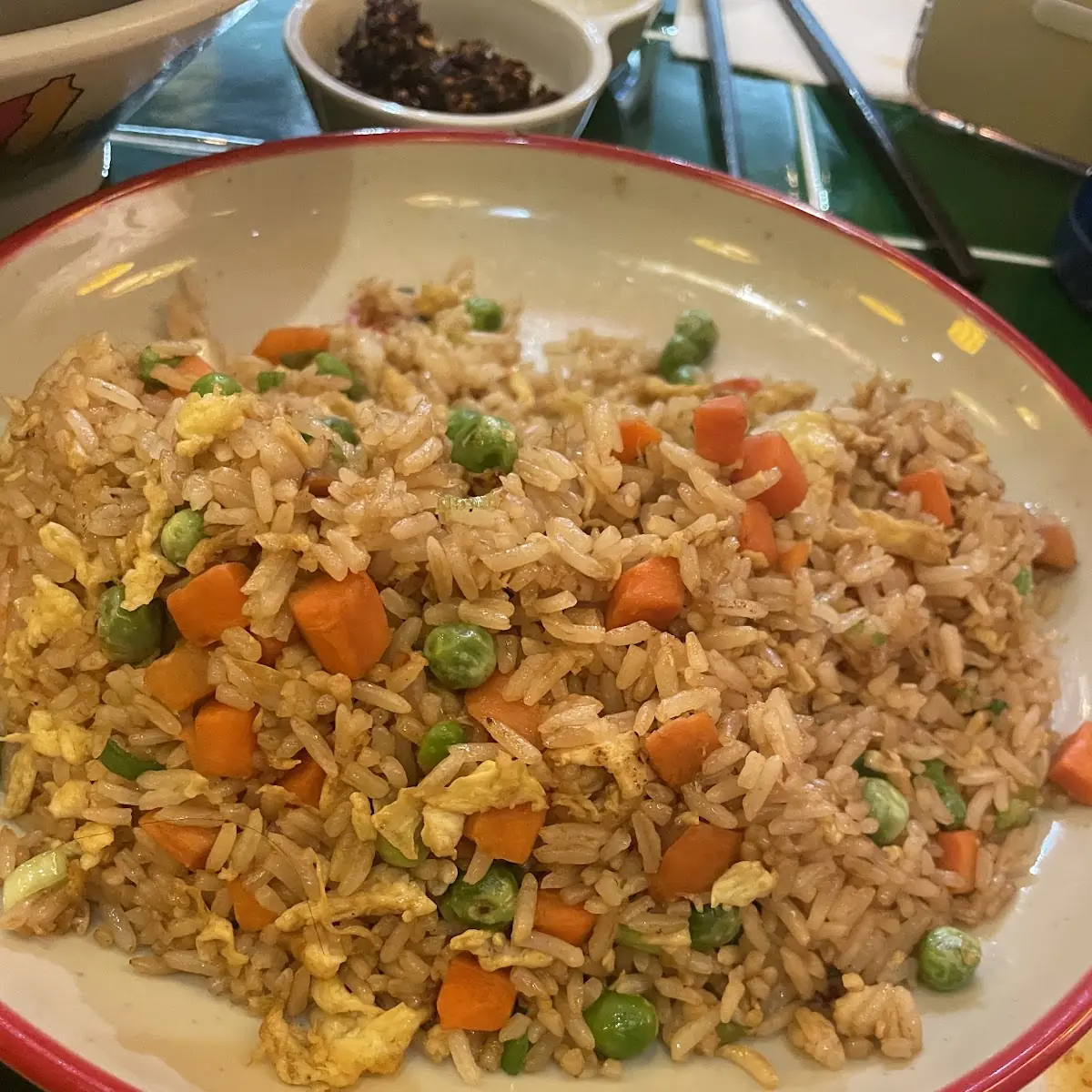 Rice Peas and Carrot Dish