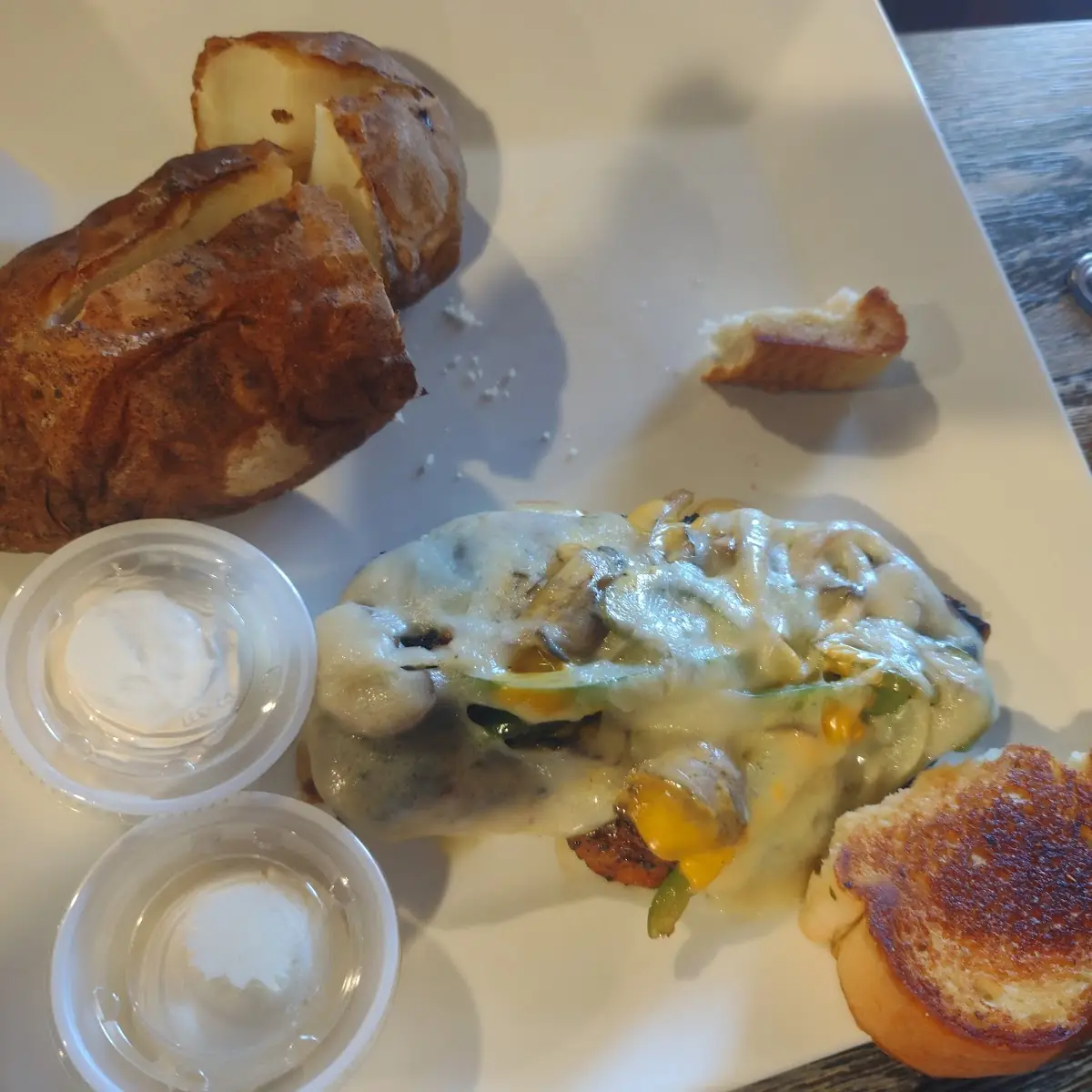 Smothered Chicken with Baked Potato