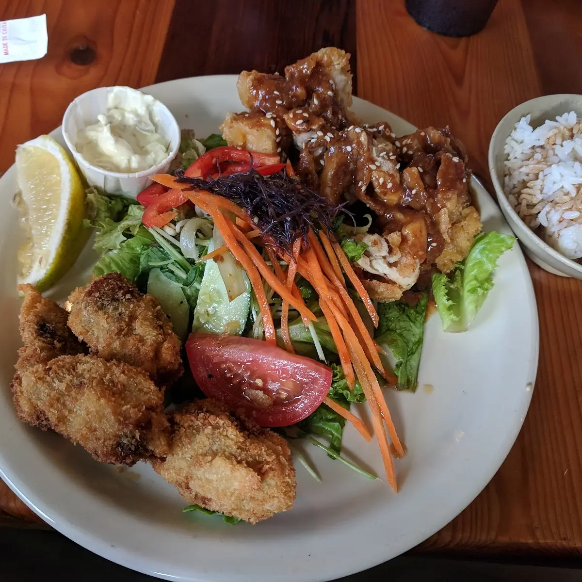 Fried Oysters with Salad