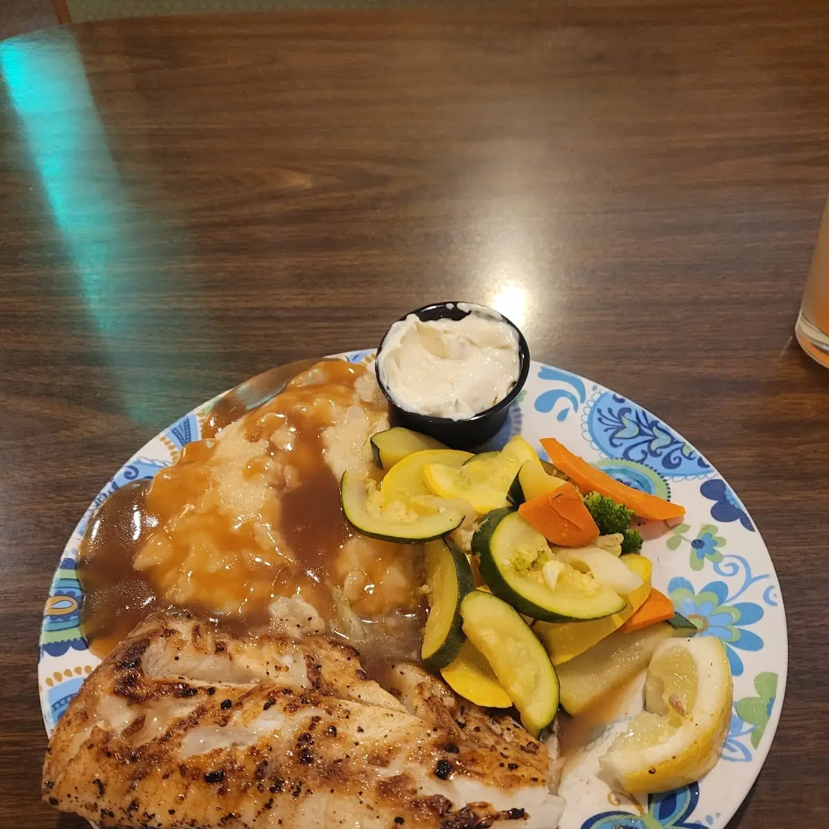 Grilled Cod Steak Dinner