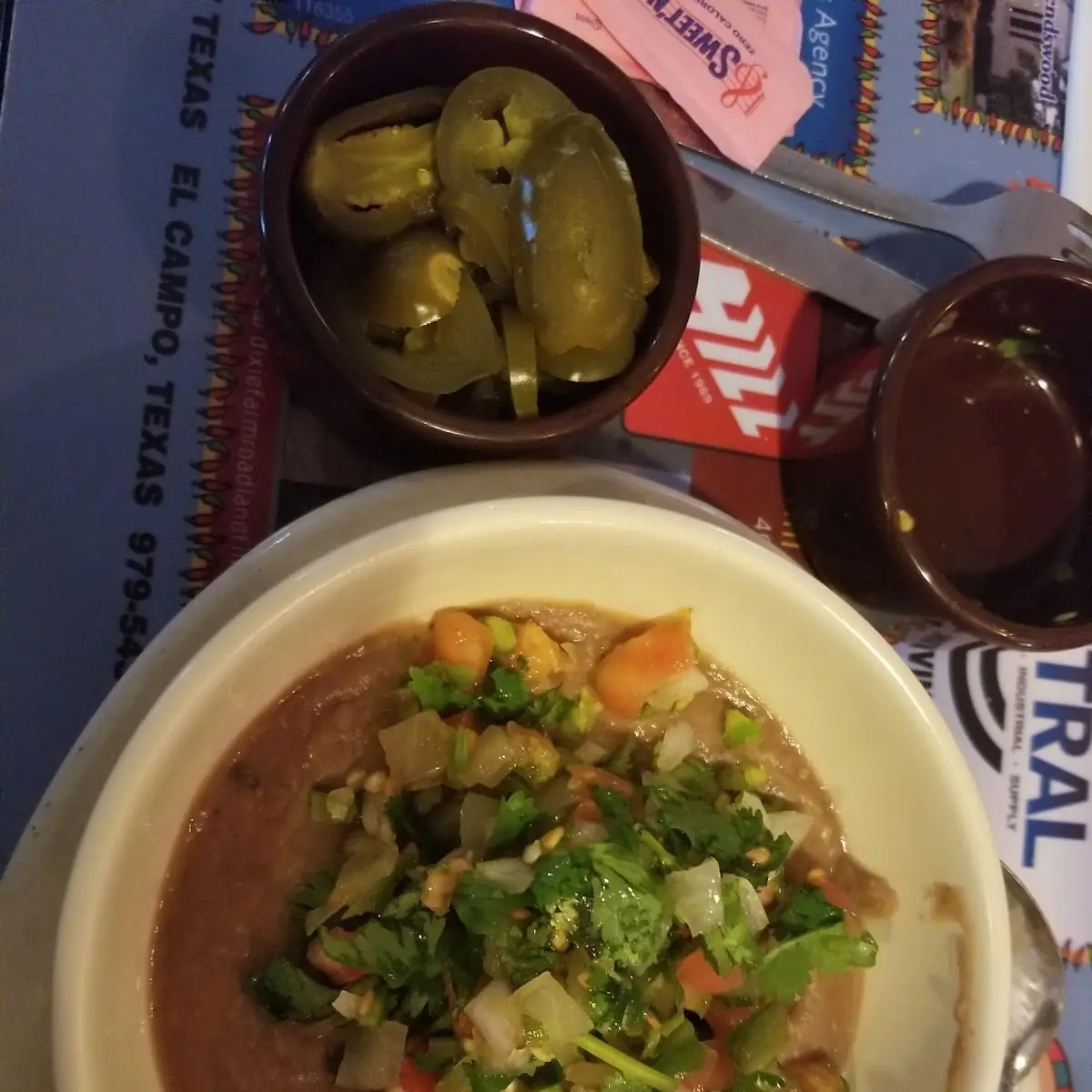 Refried Beans with Pico De Gallo