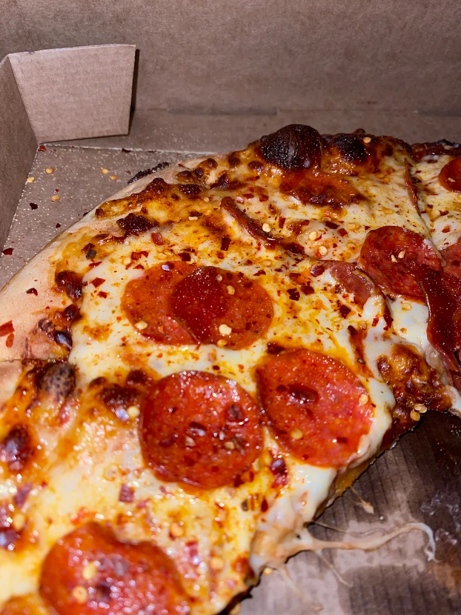 Large Pepperoni Pizza with Crushed Red Pepper Flakes