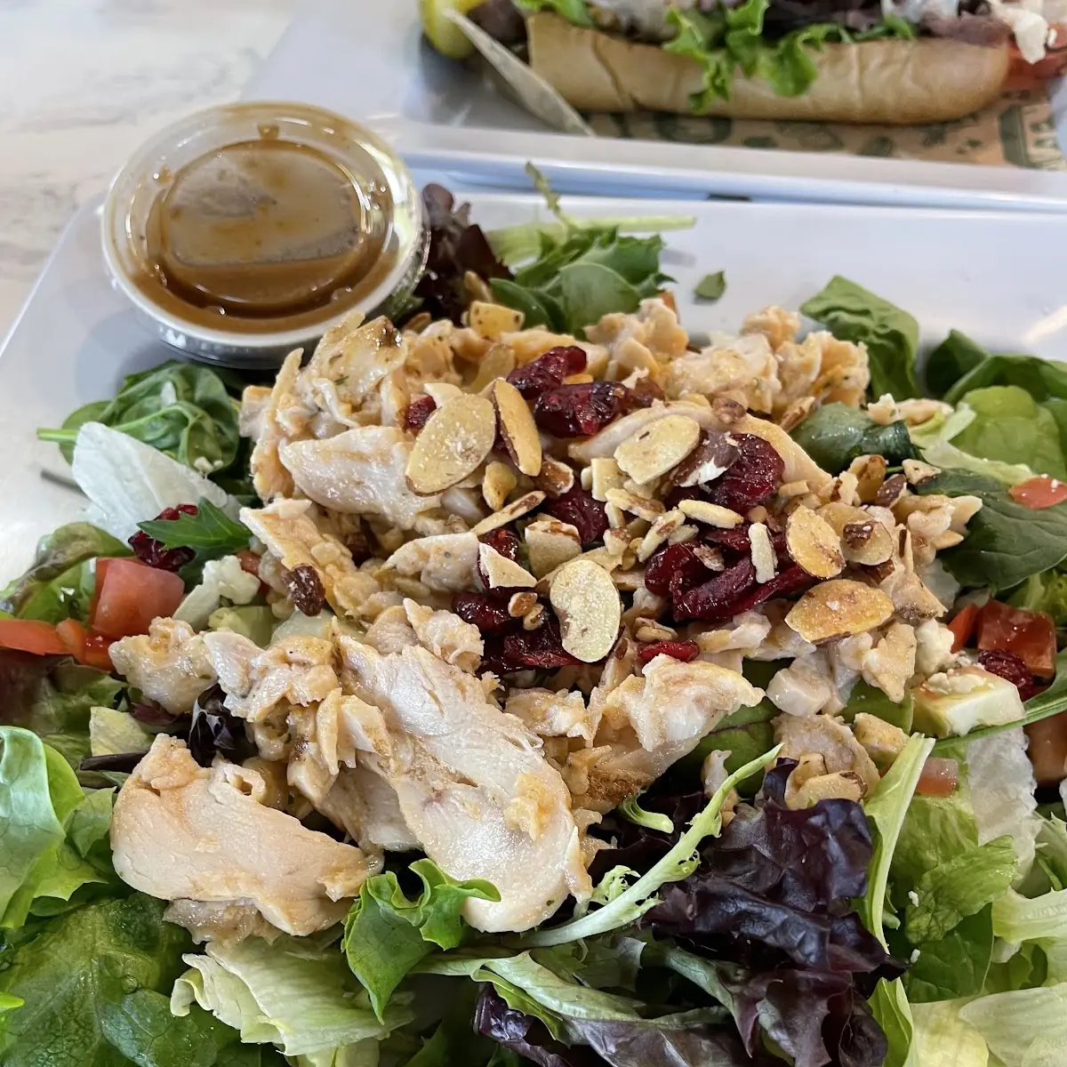 Harvest Chicken Salad Contains Pecans