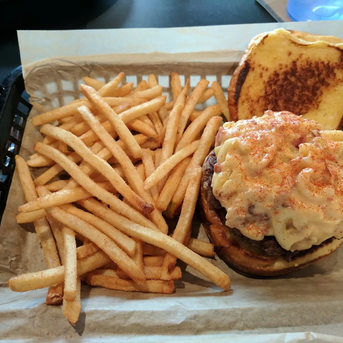 Mac and Cheese Bacon Burger
