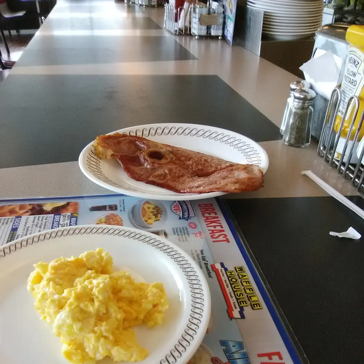 Scrambled Eggs with Cheese and Country Ham
