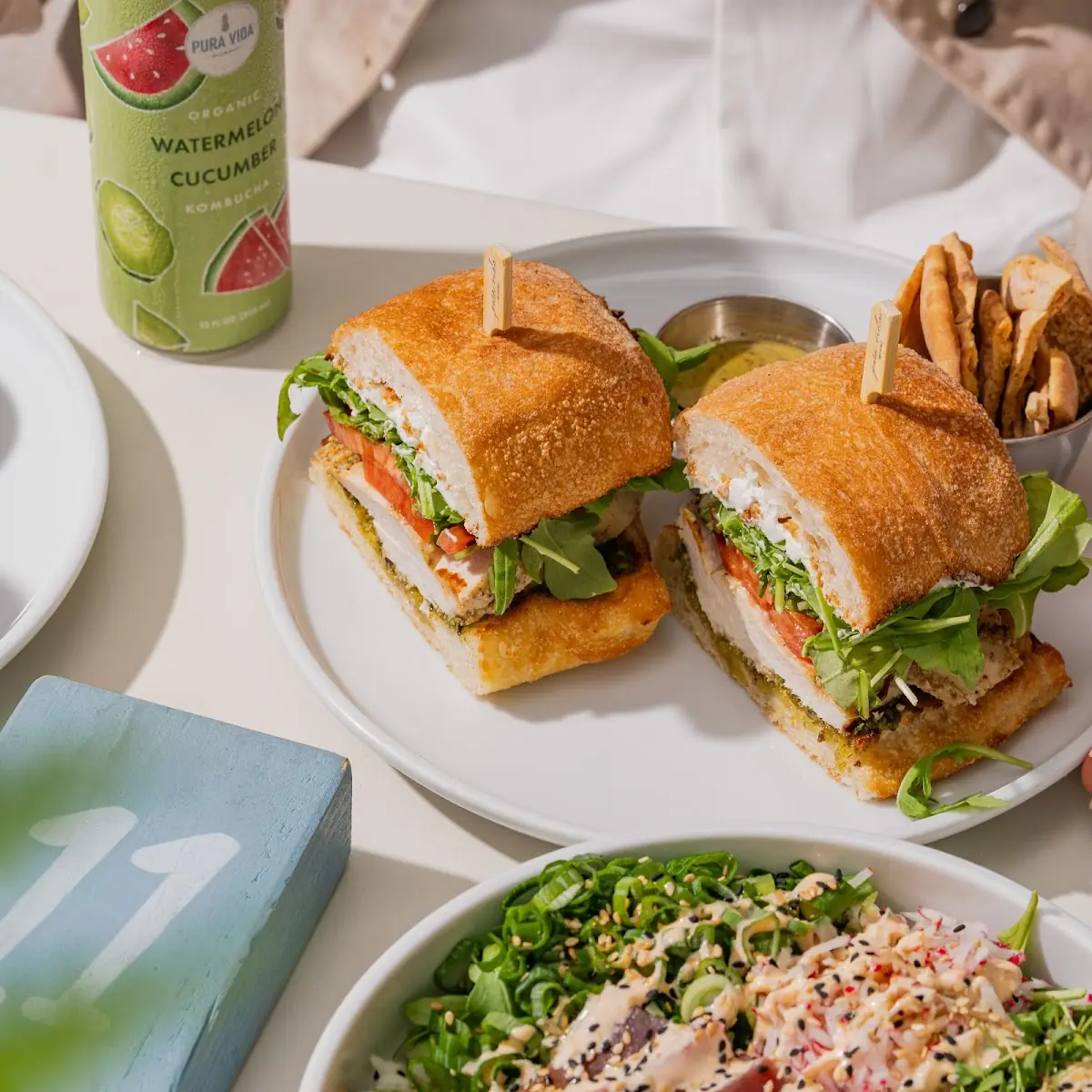 Pesto Chicken Sandwich on Ciabatta