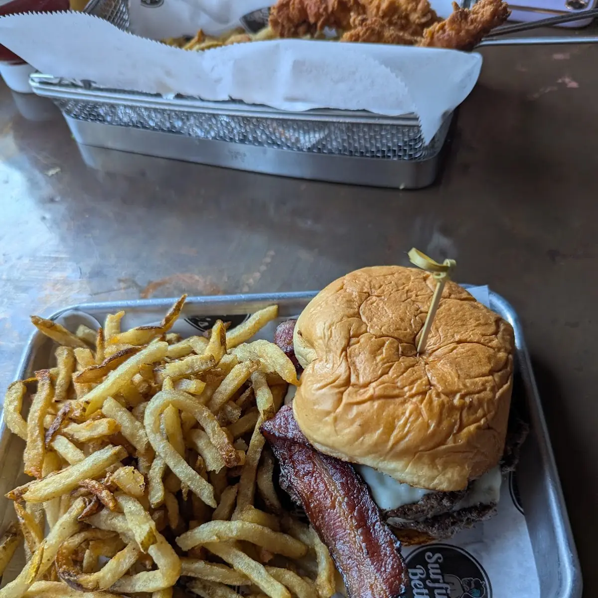 Juicy Burger with Crispy Fries