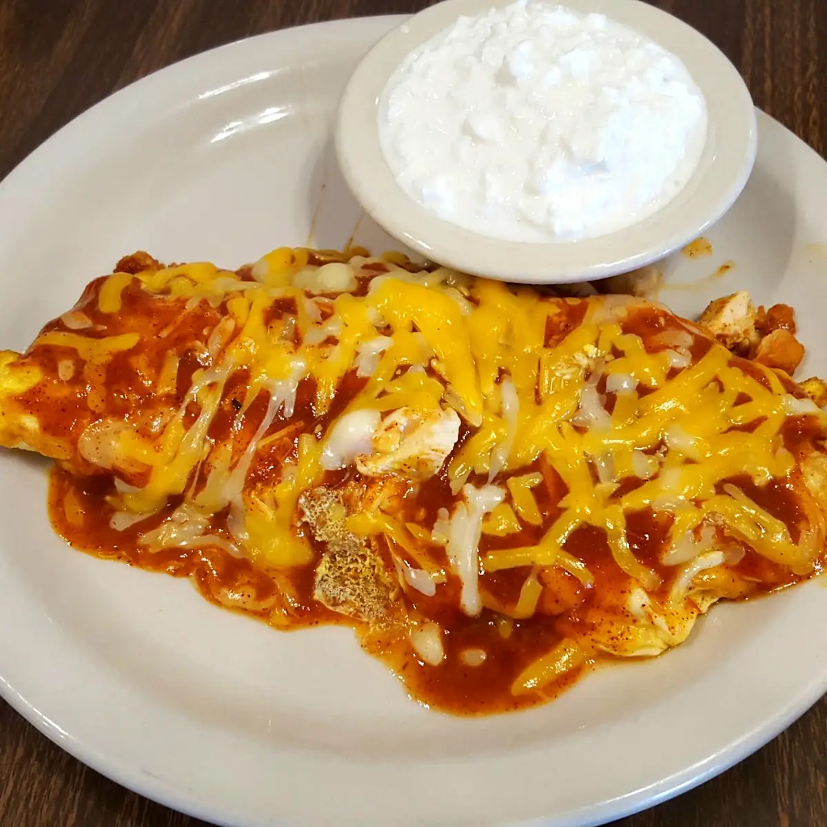 Chicken Enchilada Omelette