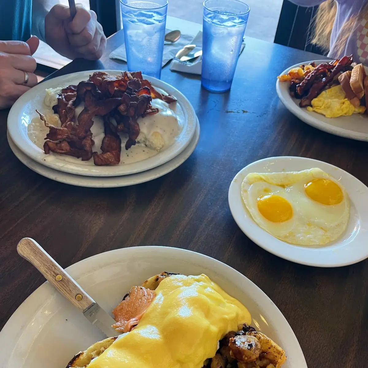 Eggs Benedict with Chorizo and Potatoes