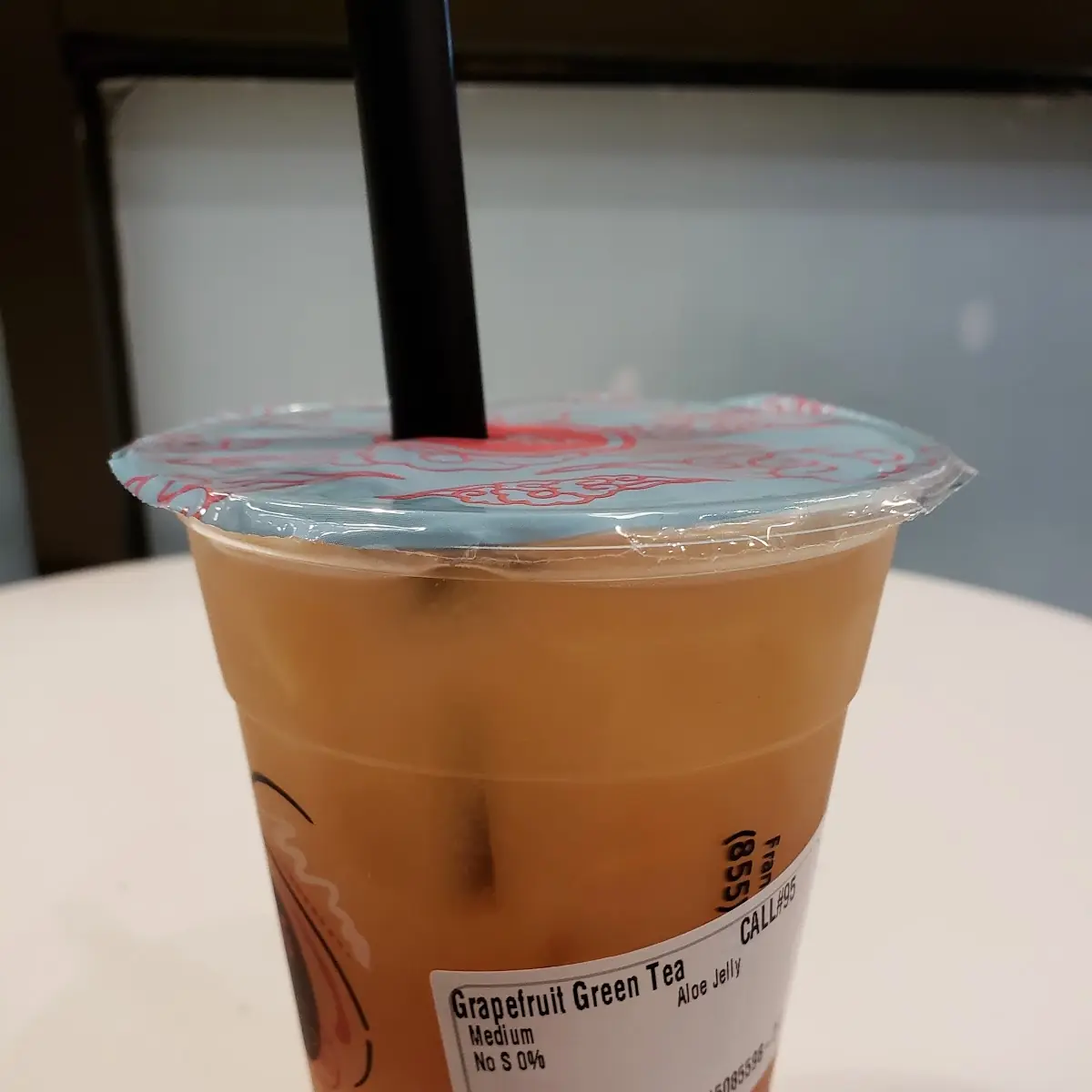 Green Tea Grapefruit with Aloe Jelly