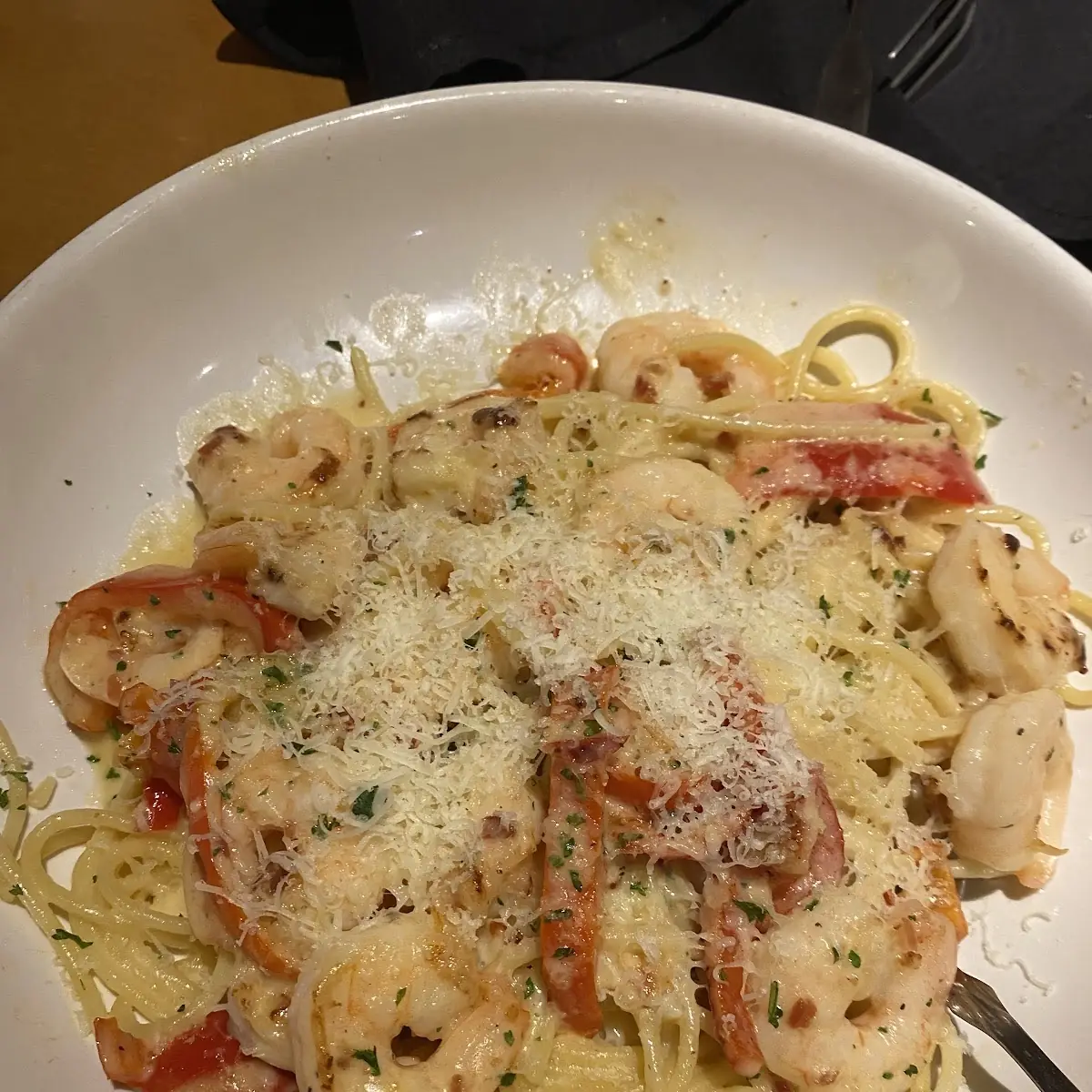 Chicken & Shrimp Carbonara
