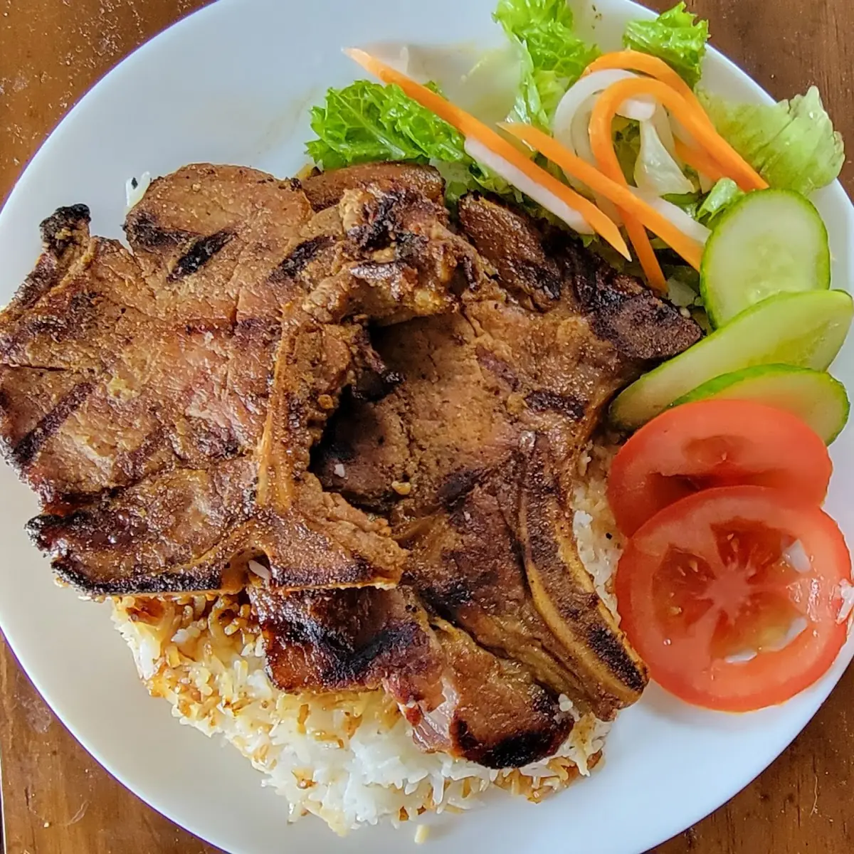 Grilled Pork Chop Rice Platter