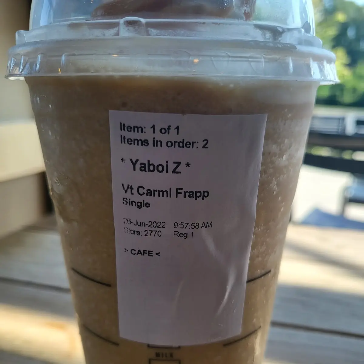Venti Caramel Frappuccino