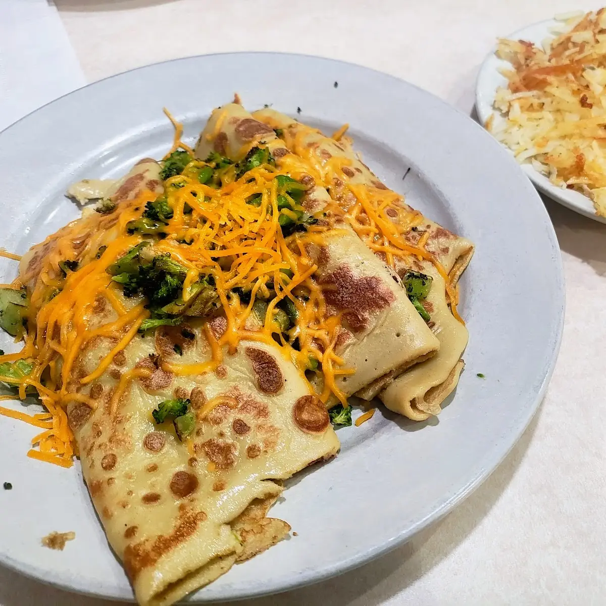 Broccoli & Cheddar Crepes