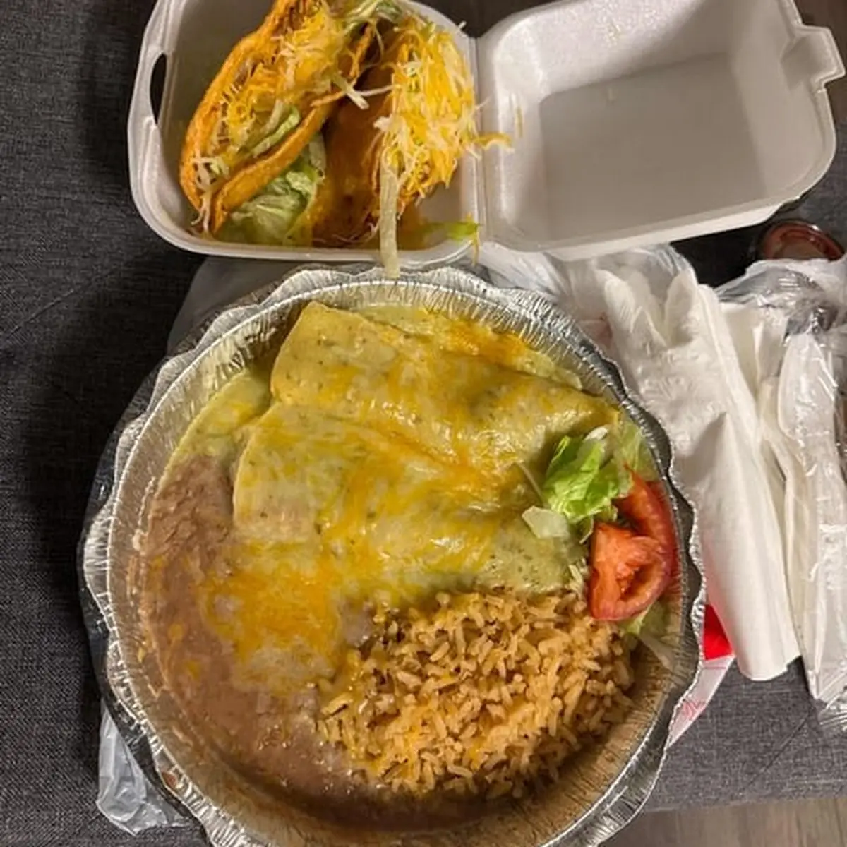 Chili Verde Enchilada Rice and Beans