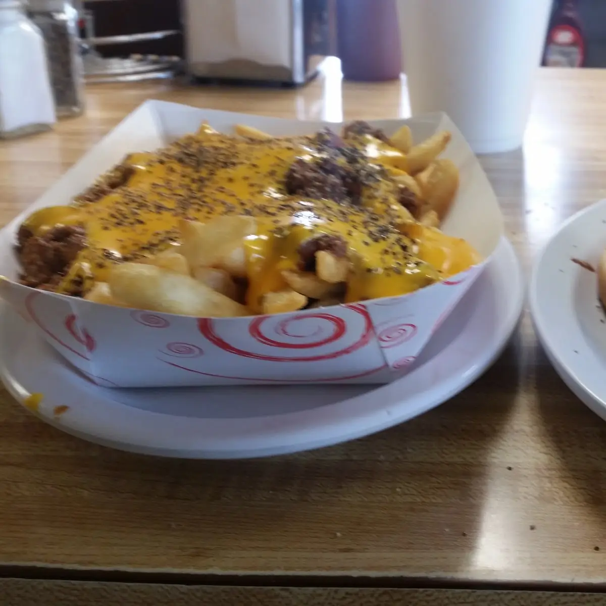Burger and Chili Cheese Fries