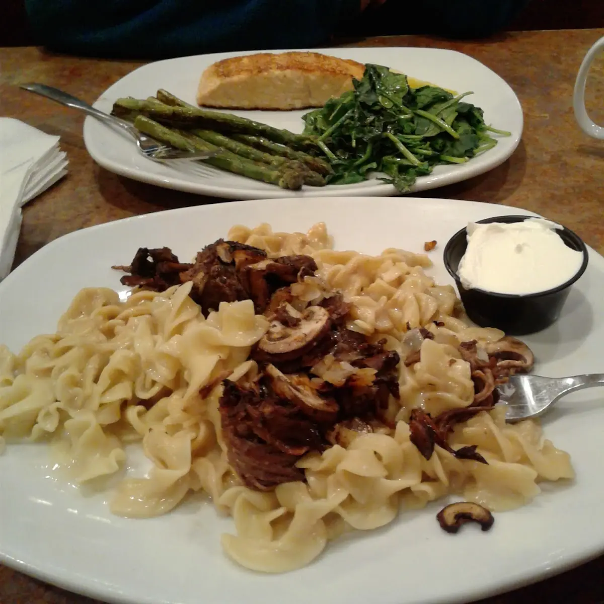 Pot Roast over Noodles