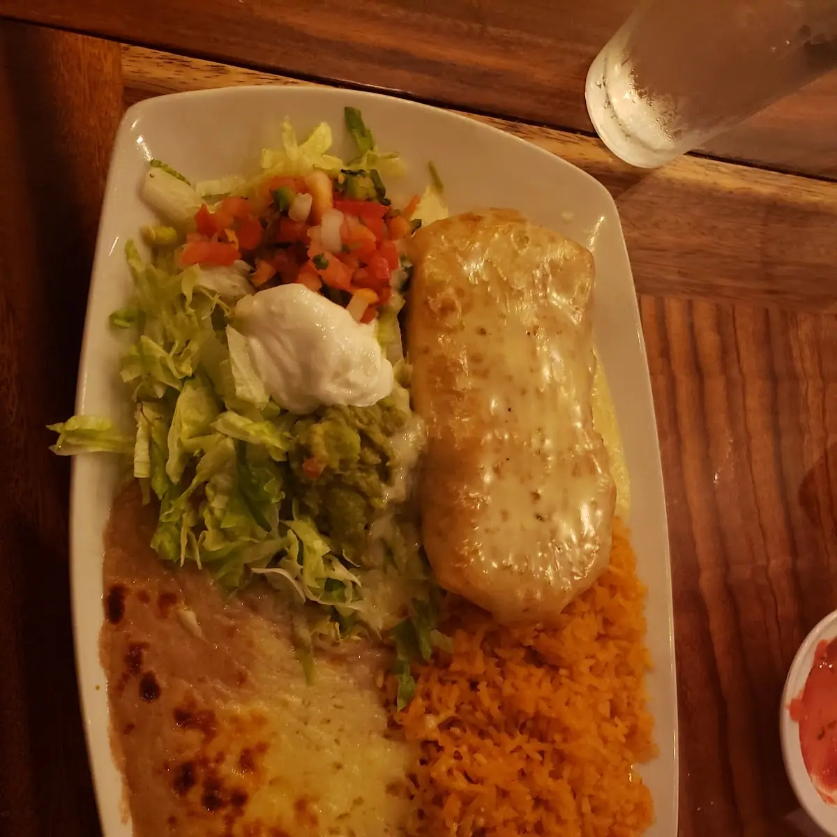 Chicken Chalupa and Beef Burrito Combination Plate