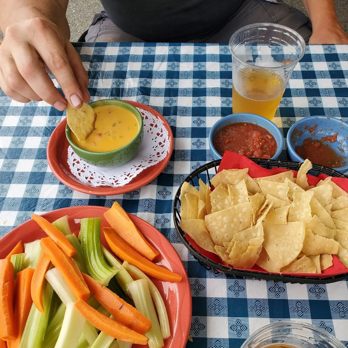 Queso Cheese Dip and Chips
