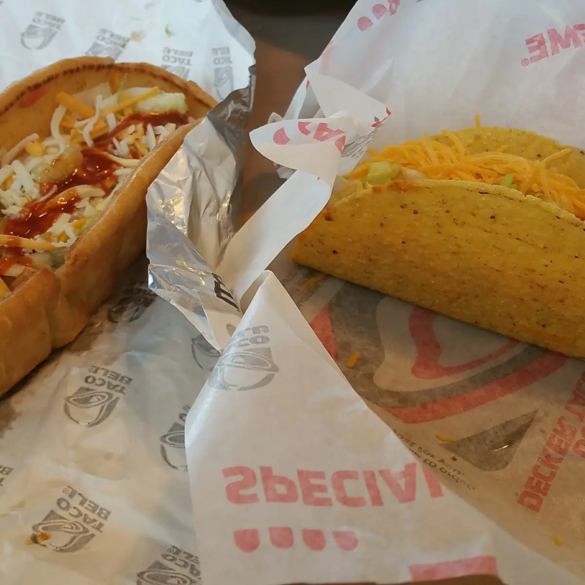 Double Chalupa and Hard Shell Taco