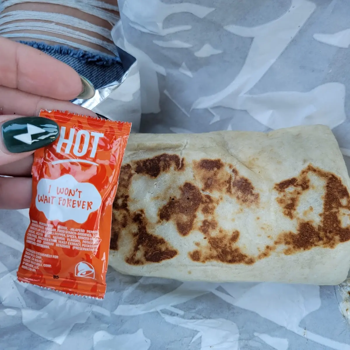 Salsa Verde Chicken Burrito
