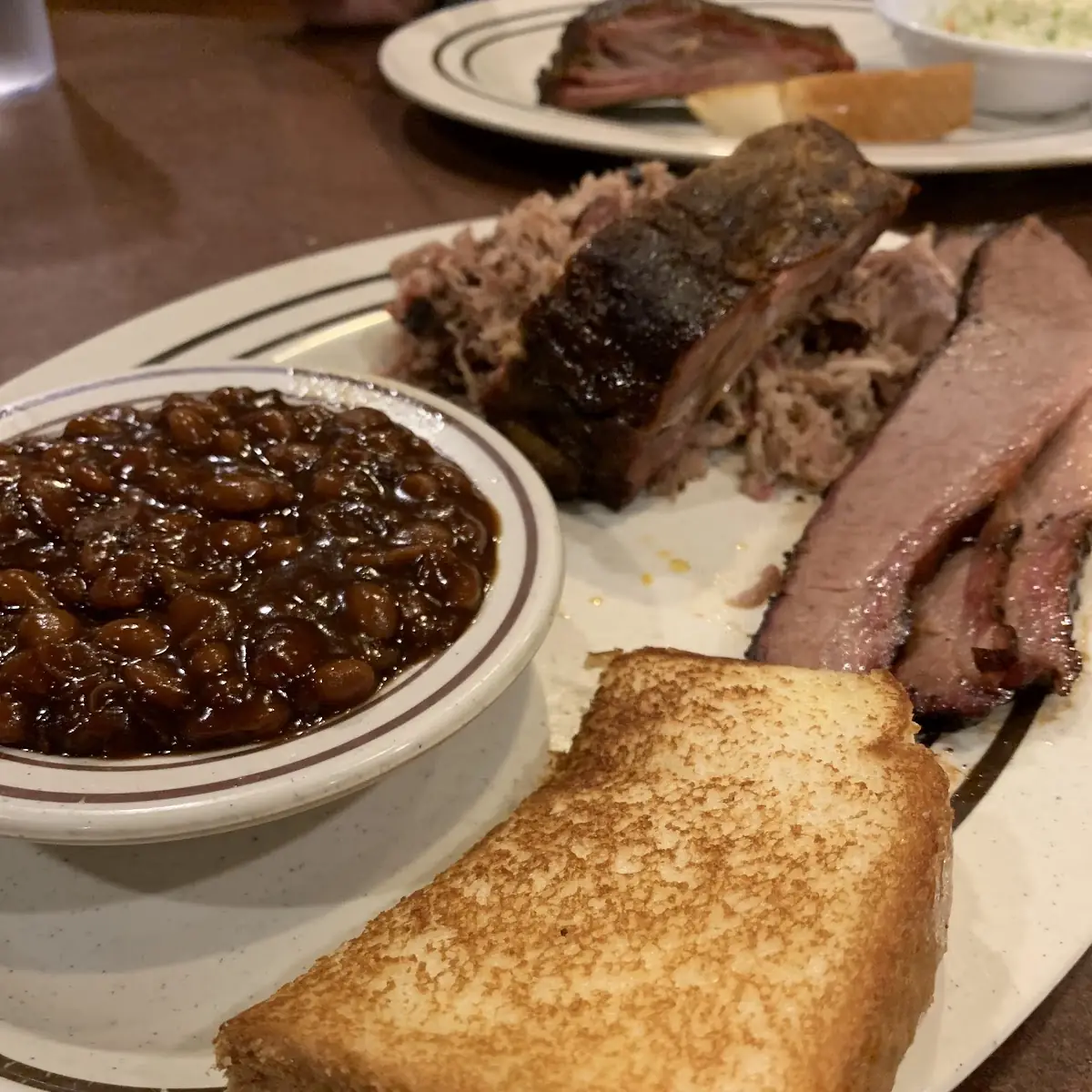 Beef Brisket with Green Beans and Collard Greens