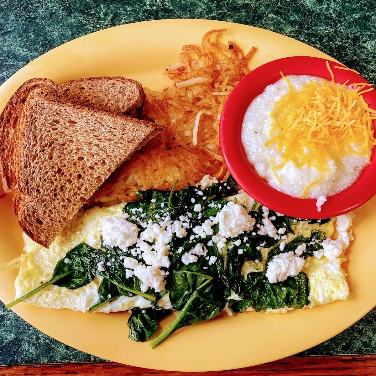 Spinach and Feta Cheese Omelette