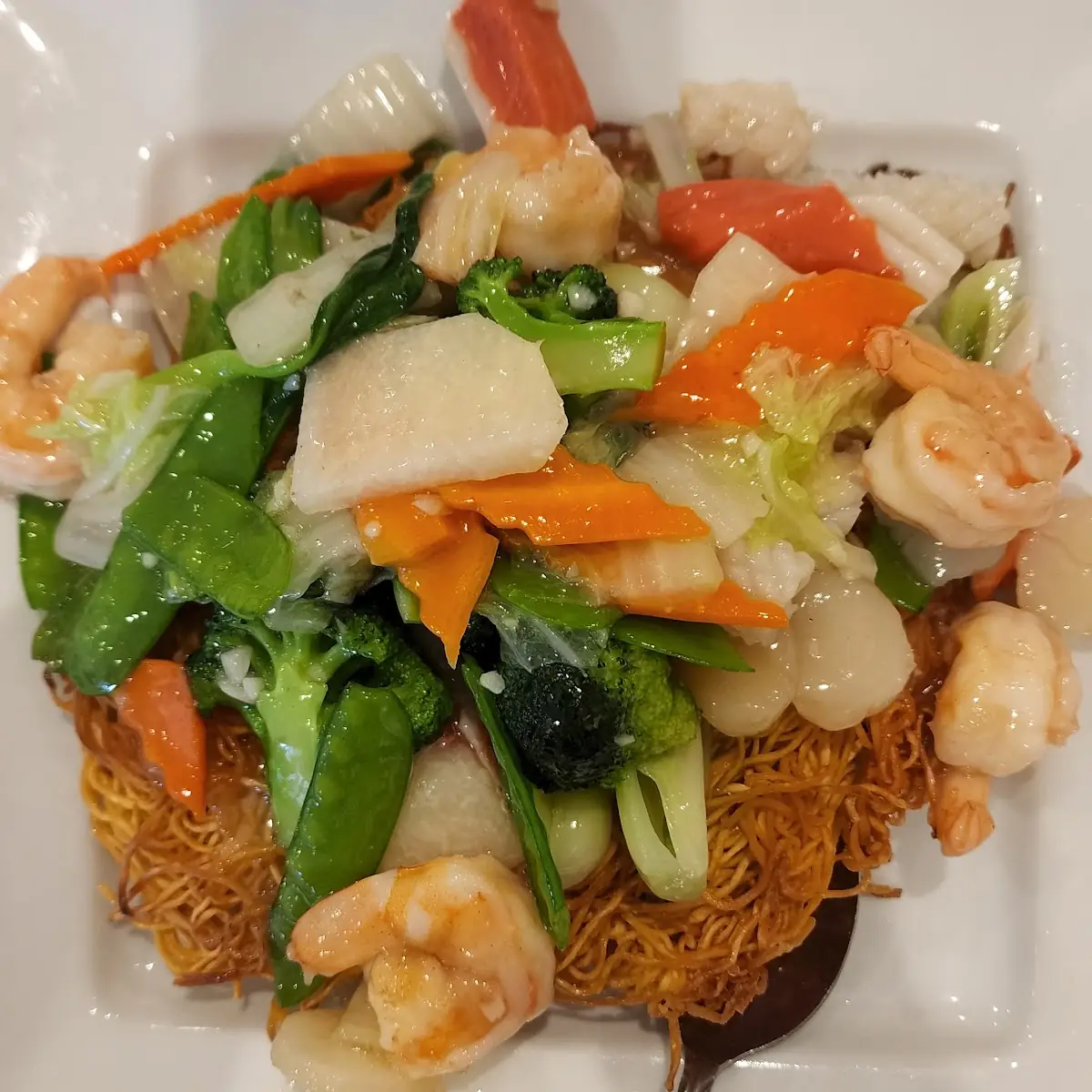 Pan Fried Noodles w Seafood