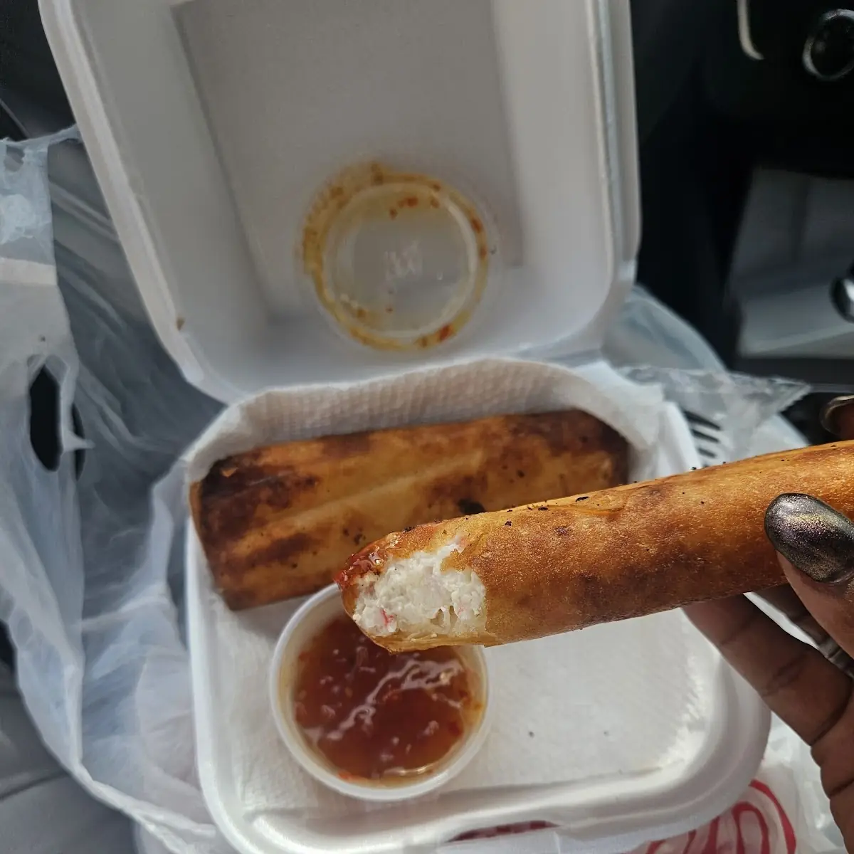 Crab Rangoon Egg Roll