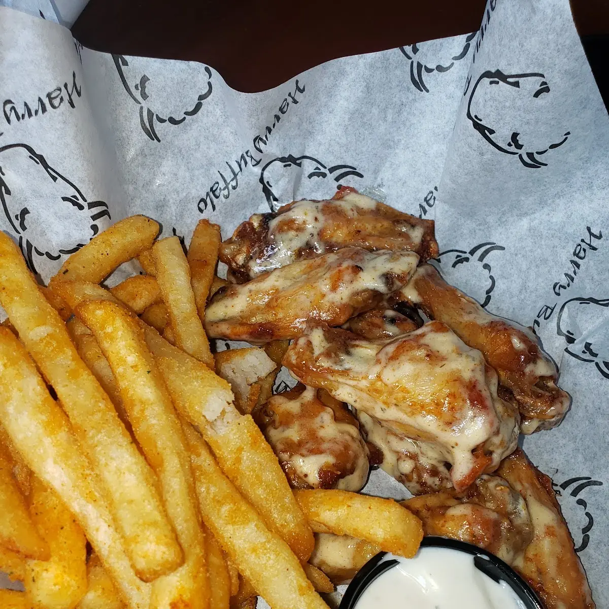 Parmesan Wings and Garlic Fries