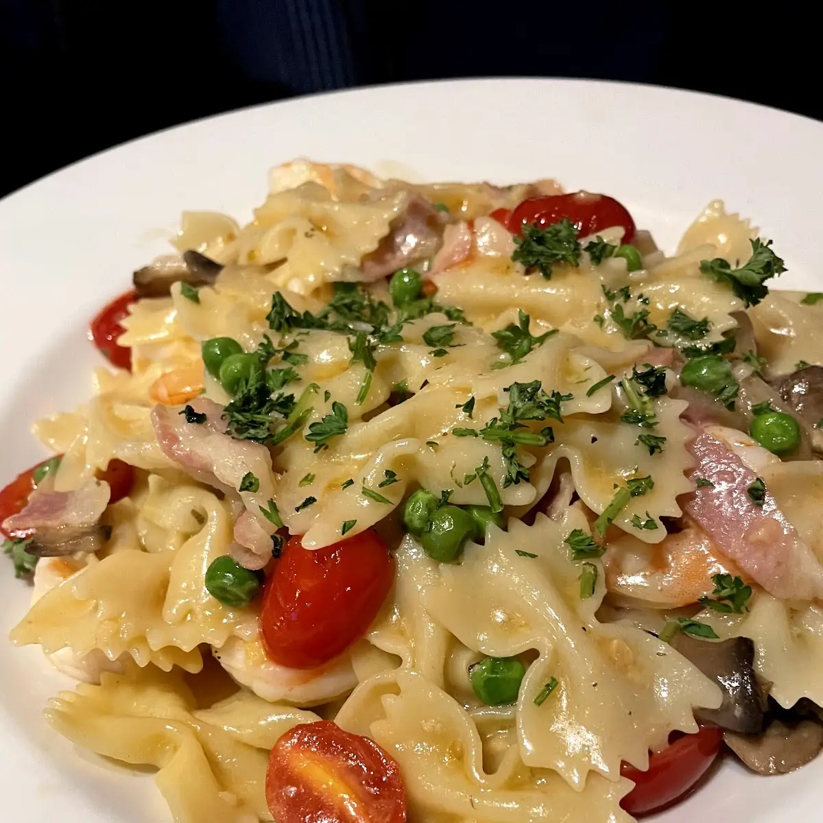 Bow Tie Pasta with Grilled Shrimp 13 99