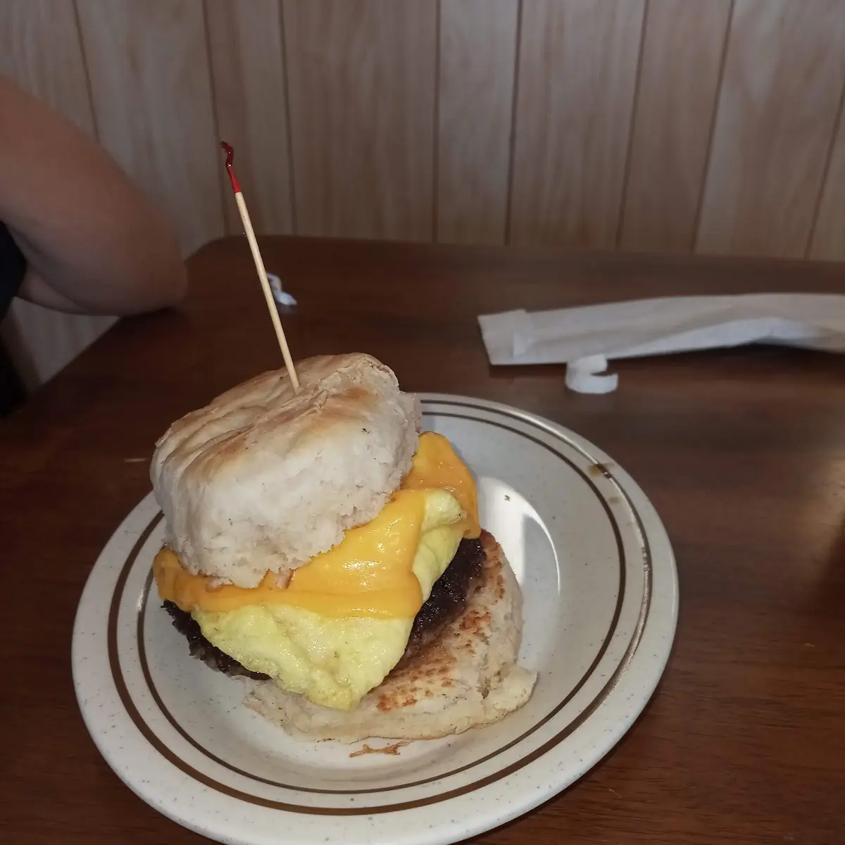 Sausage Egg and Cheese Biscuit
