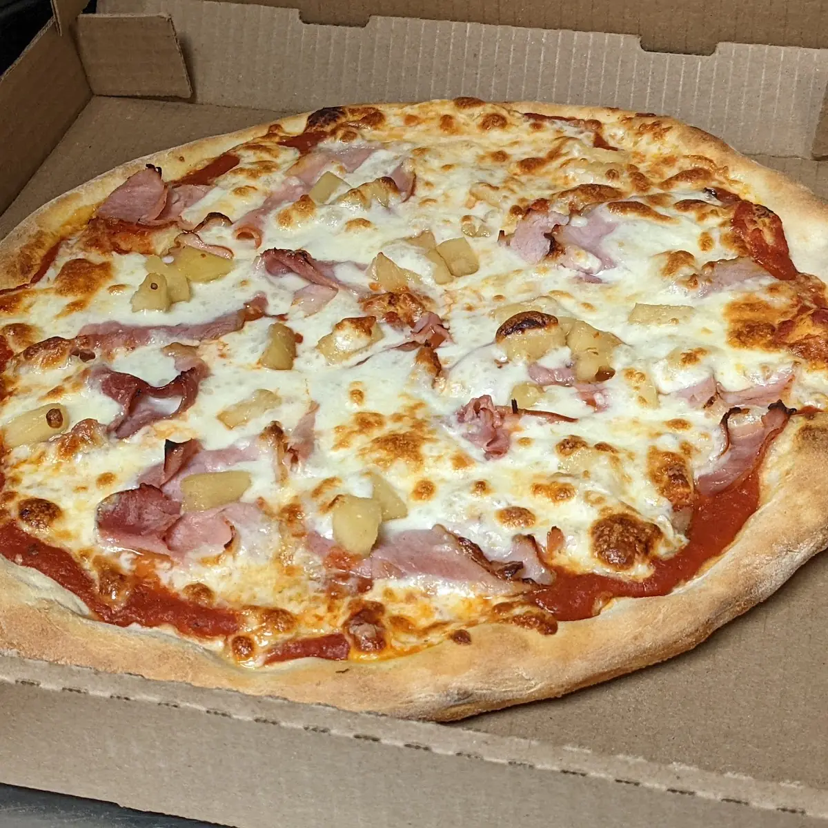 Canadian Bacon and Pineapple Pizza