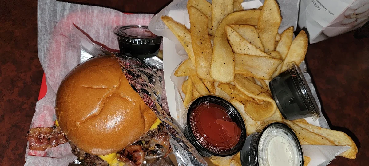 Double Bacon Cheeseburger with Fries