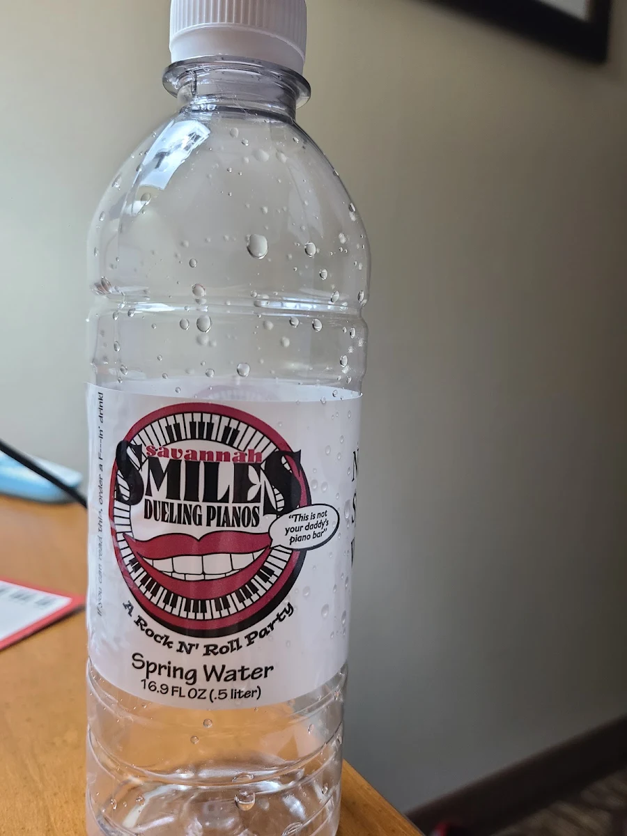 Their Own Label on Water Bottle