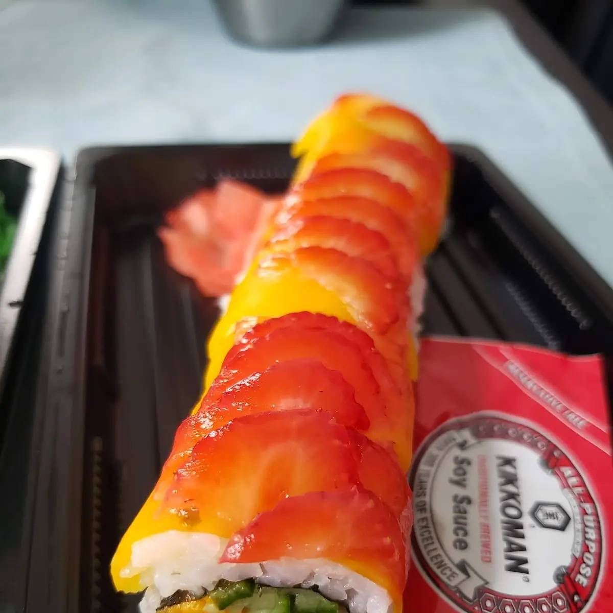 Strawberry Mango Sweet Potato Cucumber Roll