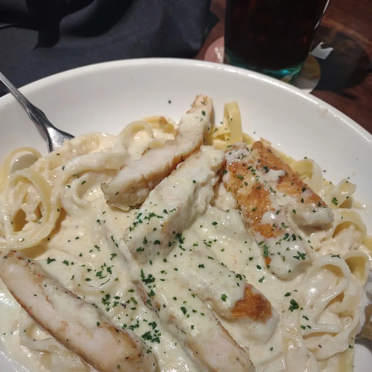 Chicken Alfredo Pasta with Cheese