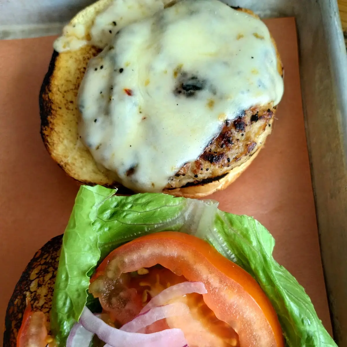 Chicken Burger with Pepper Jack Cheese