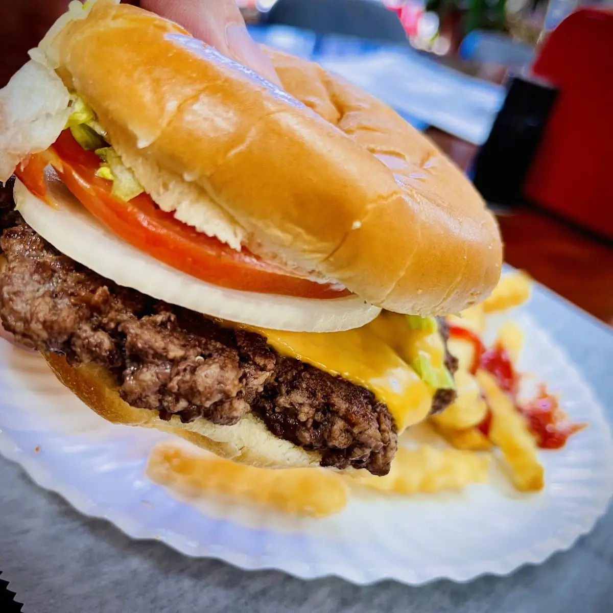 Cheese Burger with Fries