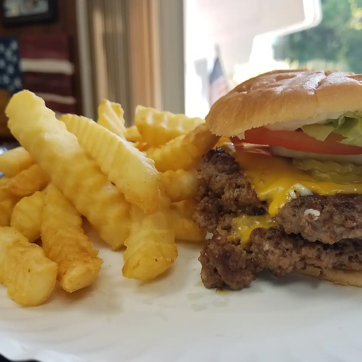 Double Cheeseburger and Fries