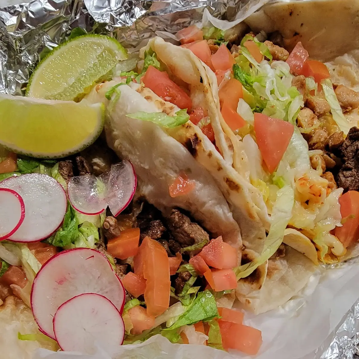 Steak Taco on Flour Tortillas