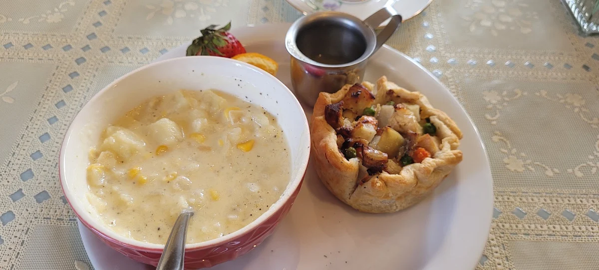 Potato Corn Chowder and Chicken Pot Pie