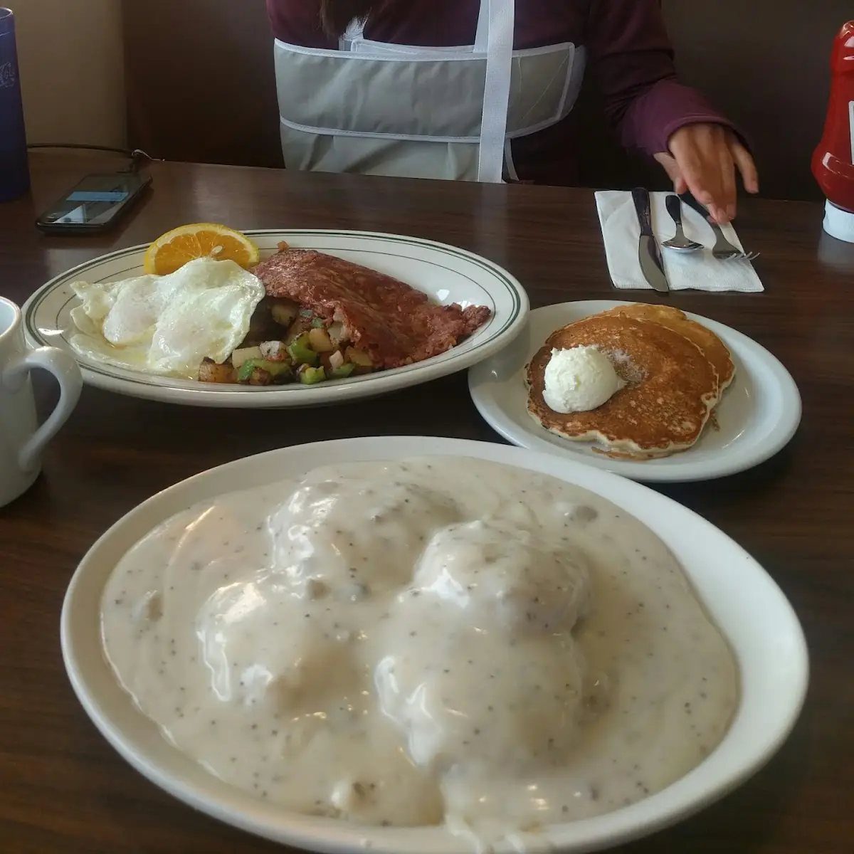 Biscuits and Gravy and Corned Beef Hash